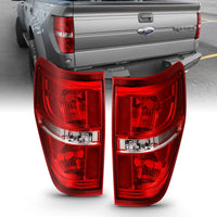 Thumbnail for ANZO 2009-2014 Ford F-150 Euro Taillight Red/Clear (W/O Bulb)