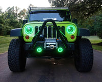 Thumbnail for Oracle 7in High Powered LED Headlights - Black Bezel - Green