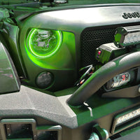 Thumbnail for Oracle 7in High Powered LED Headlights - Black Bezel - ColorSHIFT 2.0 SEE WARRANTY