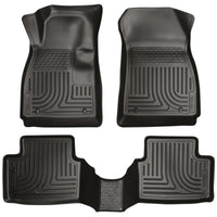 Thumbnail for Husky Liners 14 Mazda 6 Touring/Grand Touring/Sport Weatherbeater Black Front & 2nd Seat Floor Liner