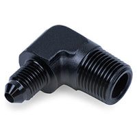 Thumbnail for Snow Performance 3/8in NPT to 4AN Elbow Water Fitting (Black)