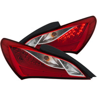 Thumbnail for ANZO 2010-2013 Hyundai Genesis LED Taillights Red/Clear