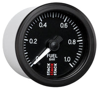 Thumbnail for Autometer Stack 52mm 0-1 Bar M10 Male Pro Stepper Motor Fuel Pressure Gauge - Black