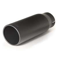 Thumbnail for Banks Power Tailpipe Tip Kit - SS Round Straight Cut - Black - 3.5in Tube - 4.38in X 12in