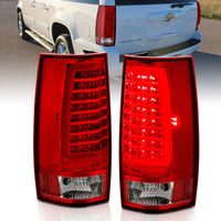 Thumbnail for ANZO 2007-2014 Chevy Tahoe LED Taillight Plank Style Chrome With Red/Clear Lens