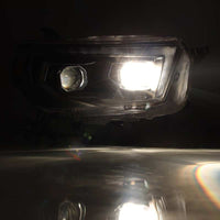 Thumbnail for AlphaRex 10-13 Toyota 4Runner PRO-Series Proj Headlights Plank Style Alpha Blk w/Seq Signal/DRL