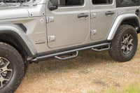 Thumbnail for Rugged Ridge Spartan Nerf Bar Textured Black 18-20 Jeep Wrangler JL 4 Door