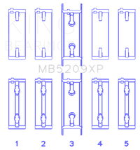 Thumbnail for King Mitsubishi 4G63/4G64 7 Bolt 2nd Gen DSM and EVO I-IV (Size 0.25mm) Performance Main Bearing Set