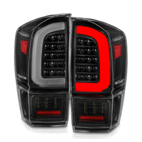 Thumbnail for ANZO 16-21 Toyota Tacoma LED Tail Lights - w/ Light Bar Sequential Black Housing & Clear Lens