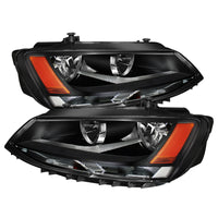 Thumbnail for Xtune Volkswagen Jetta 11-14 Amber Crystal Headlights Black HD-JH-VJ11-AM-BK