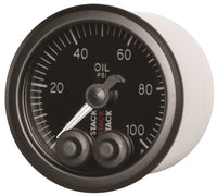 Thumbnail for Autometer Stack Instruments Pro Control 52mm 0-100 PSI Oil Pressure Gauge - Black (1/8in NPTF Male)