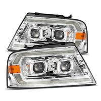 Thumbnail for AlphaRex 06-08 Lincoln Mark LT LUXX-Series LED Projector headlights Black w/ Sequential Signal
