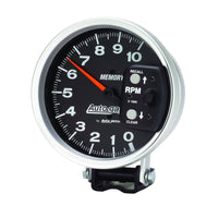 Thumbnail for Autometer 5 inch 10,000 RPM w/ Peak Memory Pedestal Tachometer Auto Gage - Black