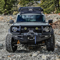 Thumbnail for Westin 21-23 Ford Bronco (Excl. Bronco Sport) w/ XTS Front Bumper Brush Guard - Textured Black