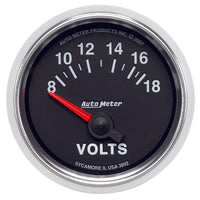Thumbnail for Autometer GS 52mm 8-18 Volts Short Sweep Electronic Voltmeter Gauge