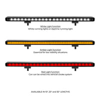Thumbnail for Go Rhino Xplor Flash Series Sgl Multi Function LED Light Bar (Track Mount) 10in. - Blk