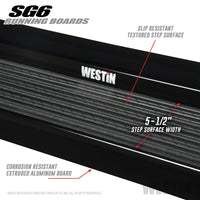 Thumbnail for Westin SG6 Black Aluminum Running Boards 79 in