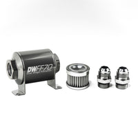 Thumbnail for DeatschWerks Stainless Steel 10AN 5 Micron Universal Inline Fuel Filter Housing Kit (70mm)