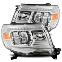 Thumbnail for AlphaRex 05-11 Toyota Tacoma NOVA LED Projector Headlights Plank Style Chrome w/Activation Light/DRL