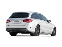 Thumbnail for Akrapovic 15-17 AMG C63 Estate Evolution Line Cat Back (Titanium) w/ Carbon Tips (Req. Link Pipe)