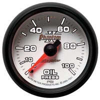 Thumbnail for Autometer Phantom II 52.4mm Mechanical 0-100psi Oil Pressure Gauge