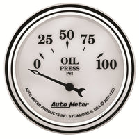Thumbnail for AutoMeter Gauge Oil Press 2-1/16in. 100PSI Elec Old Tyme White II
