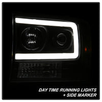 Thumbnail for Spyder 99-04 Ford F250 Super Duty Projector Headlights - Light Bar - Black PRO-YD-FF25099V2-LB-BK