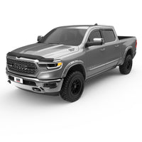 Thumbnail for EGR 19-23 Ram 1500 In-Channel Window Visors Front/Rear Set Matte Black Extended Cab