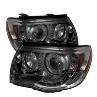 Thumbnail for Spyder Toyota Tacoma 05-11 Projector Headlights LED Halo LED Smoke High H1 Low H1 PRO-YD-TT05-HL-SM