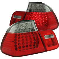 Thumbnail for ANZO 1999-2001 BMW 3 Series E46 LED Taillights Red/Clear 4pc