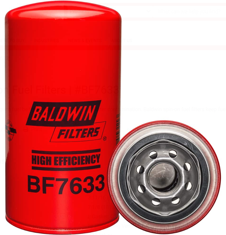 Baldwin BF7633 Fuel Filter