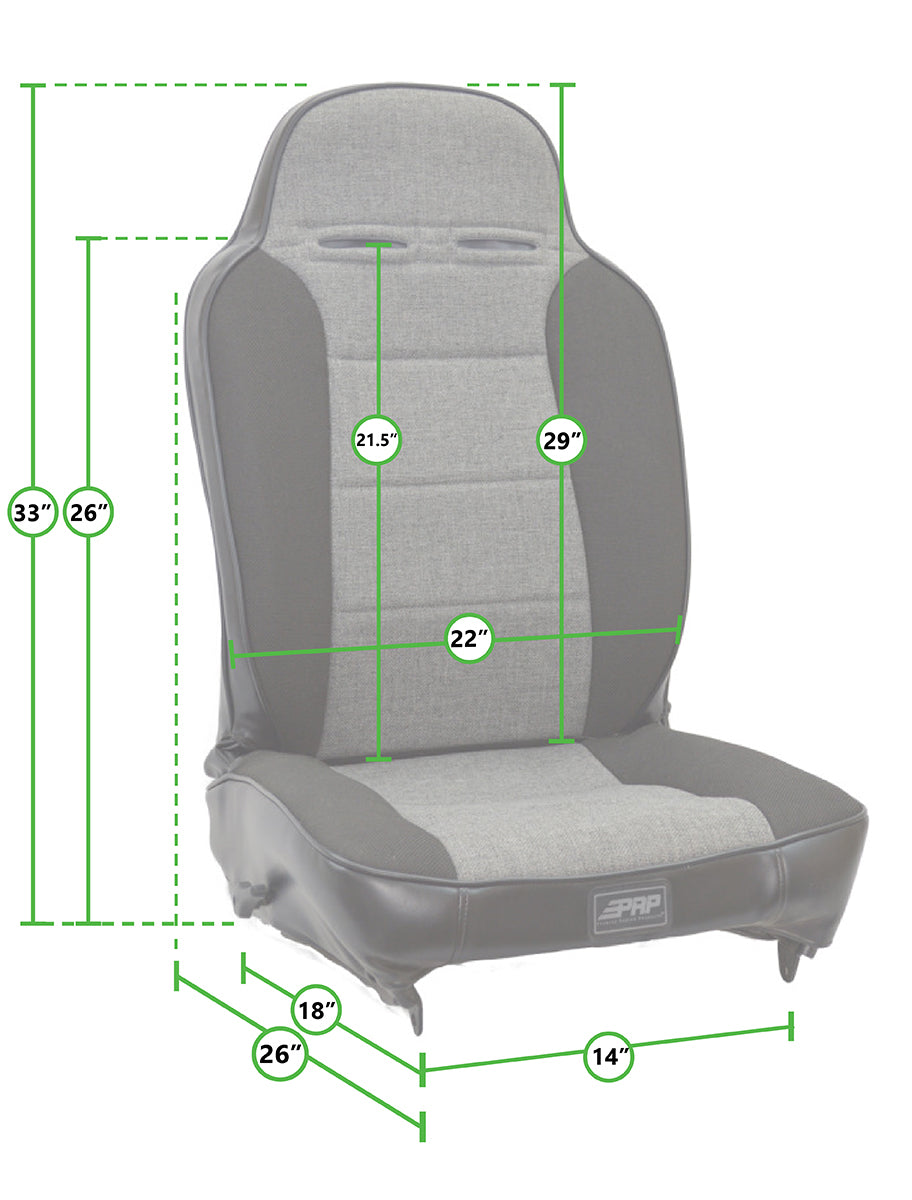 PRP Enduro Low Back Reclining Suspension Seat (Passenger Side)