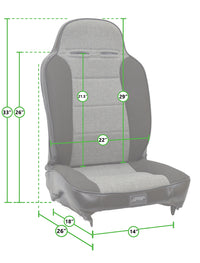 Thumbnail for PRP Enduro High Back Reclining 4 In. Extra Tall Suspension Seat (Passenger Side)