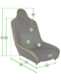 Thumbnail for PRP Roadster High Back Rear Suspension Seat