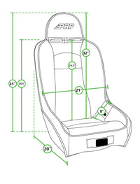 Thumbnail for PRP Polaris RZR 800/900 High Back Rear Suspension Seat