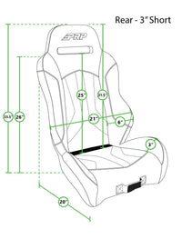 Thumbnail for PRP XC Rear Suspension Seat- Black/Grey