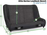Thumbnail for PRP Jeep Wrangler TJ/LJ/JK Elite Series Suspension Bench Seat