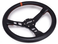 Thumbnail for PRP Deep Dish Leather Steering Wheel- Orange