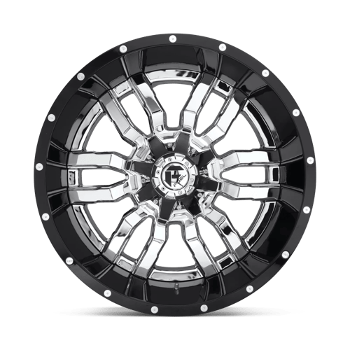 Fuel 2PC D270 20X10 8X180 CHR-PLATED-GBL -18MM