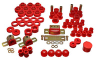 Thumbnail for Energy Suspension 80-86 Jeep CJ7 Red Hyper-Flex Master Bushing Set