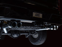Thumbnail for AWE Tuning 22-23 GMC Sierra 1500 AT4X 6.2L 0FG Catback Split Dual (Flat Bumper) - Chrome Silver Tips