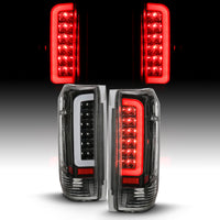 Thumbnail for ANZO 1987-1996 Ford F-150 LED Taillights Black Housing Clear Lens (Pair)