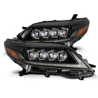 Thumbnail for AlphaRex 2011+ Toyota Sienna NOVA LED Proj Headlights Plank Style Black w/Activ Light/Seq Signal/DRL