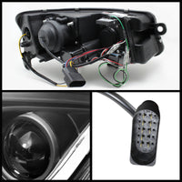 Thumbnail for Spyder Audi A6 05-07 Projector Headlights Halogen Light Tube DRL Blk PRO-YD-ADA605-LTDRL-BK