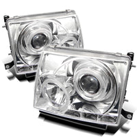 Thumbnail for Spyder Toyota Tacoma 97-00 Projector Headlights LED Halo LED Chrome High H1 Low H1 PRO-YD-TT97-HL-C