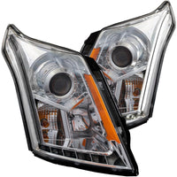 Thumbnail for ANZO 2010-2015 Cadillac Srx Projector Headlights w/ Plank Style Design Chrome