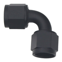 Thumbnail for DeatschWerks 8AN Flare Female Swivel 90-Degree to 8AN Flare Female Swivel - Anodized Matte Black
