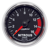 Thumbnail for Autometer GS 2 1/16in. 1600PSI Nitrous Fuel Pressure Gauge