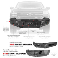 Thumbnail for Go Rhino 10-18 RAM 2500/3500 BR11 Front Bumper Replacement - Tex. Black