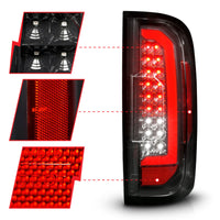 Thumbnail for ANZO 15-21 GMC Canyon Full LED Taillights w/ Red Lightbar Black Housing/Clear Lens